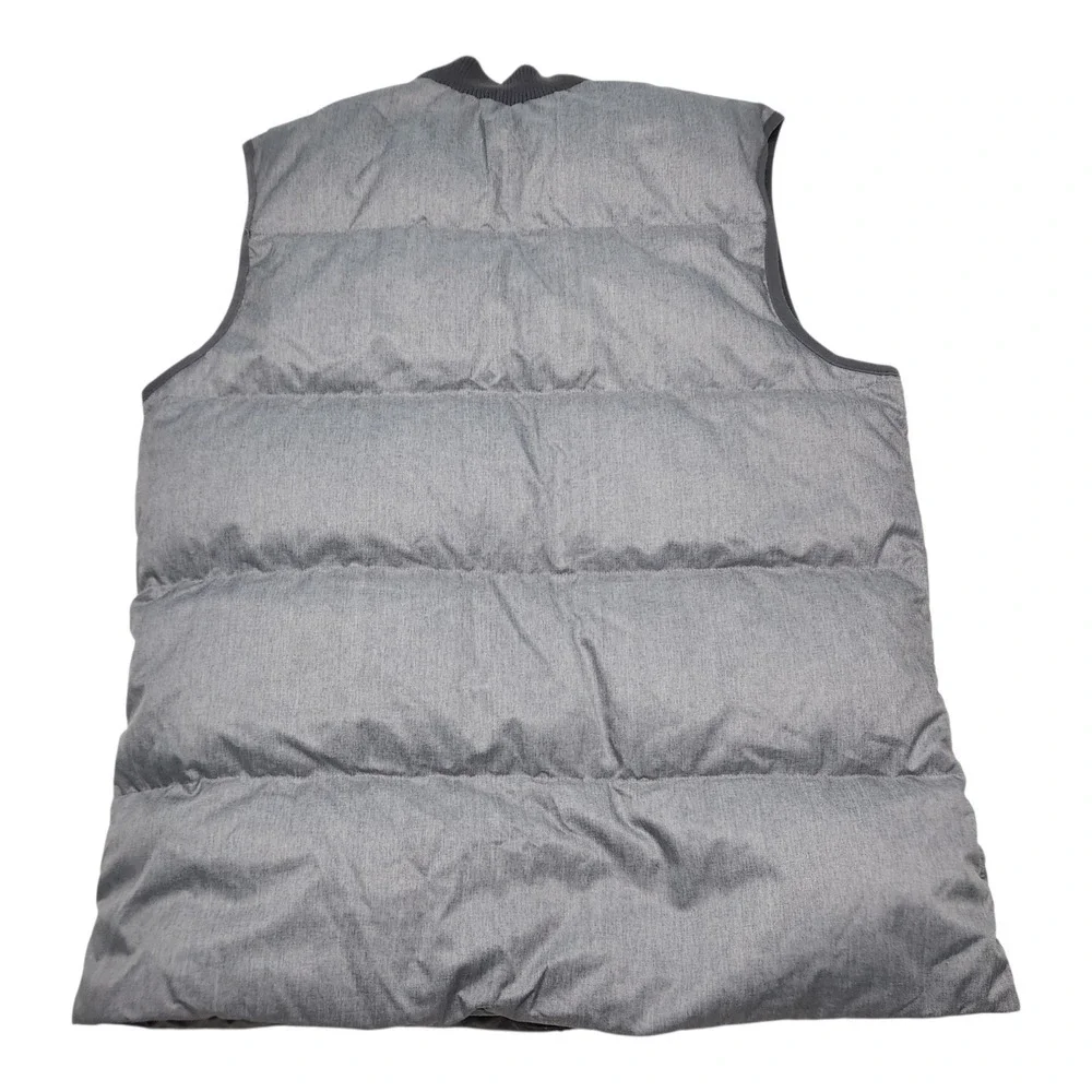 Nike Sportswear Puffer Vest Sz M Grey Heather Insulated Goose Down Ribbed Collar